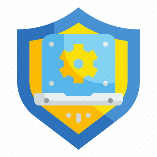 Cyber, security, shield, protection, access, lock, laptop icon - Download on Iconfinder