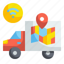 logistic, map, smart, industry, transport, shipment, trucks