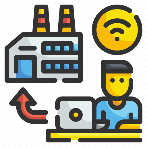 Online, work, smart, industry, manufacture, controller, connection icon - Download on Iconfinder