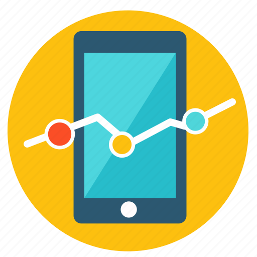 Chart, graph, smartphone, analytics, finance, business, connection icon - Download on Iconfinder
