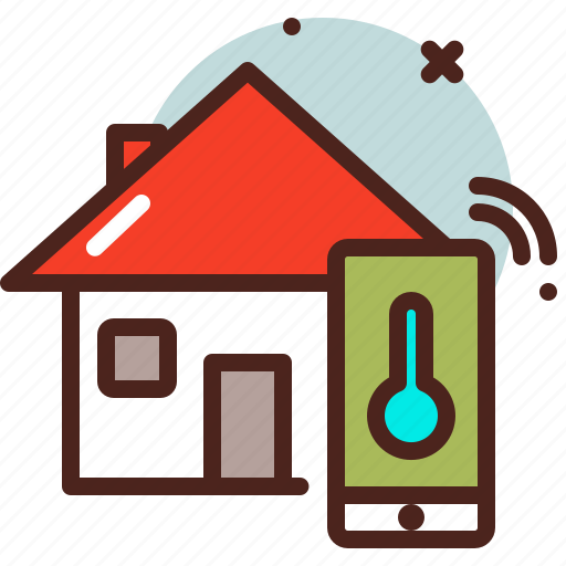 Home, house, mobile, remote, temperature icon - Download on Iconfinder