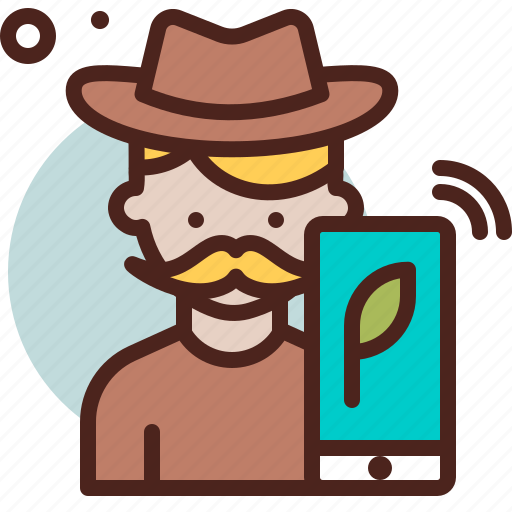 Agriculture, mobile, peasant, tech icon - Download on Iconfinder