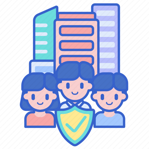 Buildings, peoples, safety icon - Download on Iconfinder