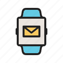 app, email, inbox, messaging, notification, send, watch