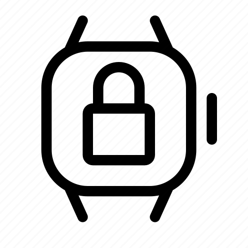 Smart, watch, locked, unlock, lock, smart watch, security icon - Download on Iconfinder
