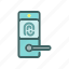 fingerprint scanner, smart lock, door lock, door key, technology, connection, electronics, automation, internet of things 