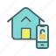 unlocking house, locking, padlock, access granted, protection, connection, electronics, automation, internet of things 