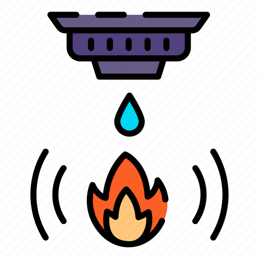 Fire, alarm, water, alarm system, smoke detector, fire sensor, smarthome icon - Download on Iconfinder