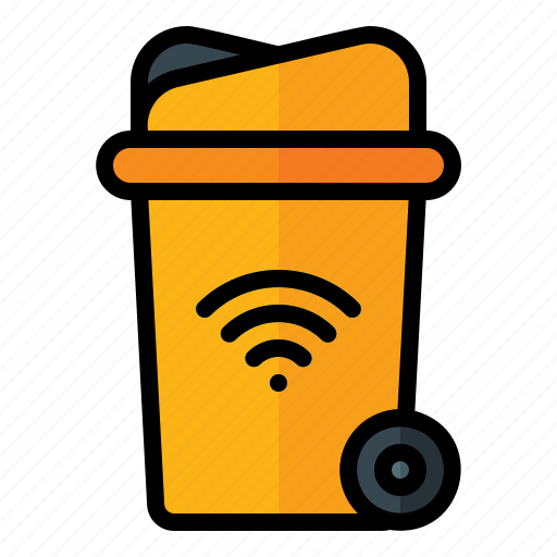 Smarthome, smart, home, iot, garbag, trash, bin icon - Download on Iconfinder