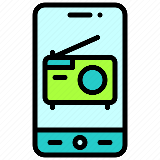 Smartphone, application, mobile, radio, communication icon - Download on Iconfinder