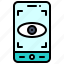 smartphone, application, mobile, eye, scan, security, retina 