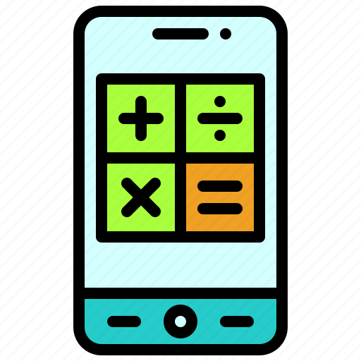 Smartphone, application, mobile, app, calculator, calculate, math icon - Download on Iconfinder