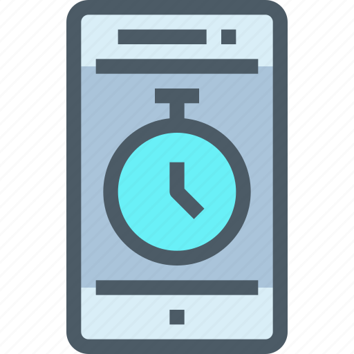 Mobile, smartphone, technology, time, timer icon - Download on Iconfinder