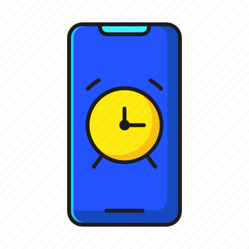 Alarm, clock, mobile phone, smartphone, time, time set, watch icon - Download on Iconfinder