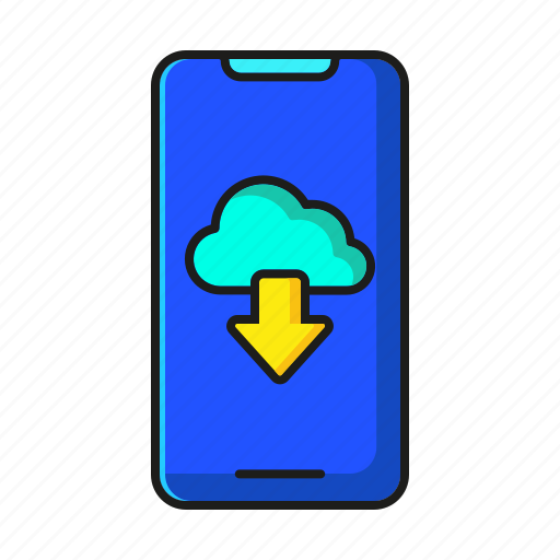 Cloud, cloud file, download, file, storage, storage download, mobile icon - Download on Iconfinder