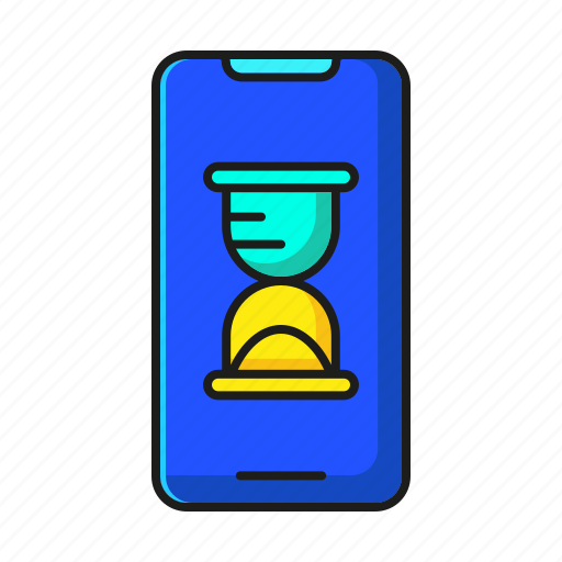 Date, hourglass, mobile phone, smartphone, time, timer, wait icon - Download on Iconfinder