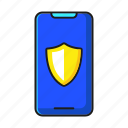 mobile, protection, safety, secure, security, shield, smartphone