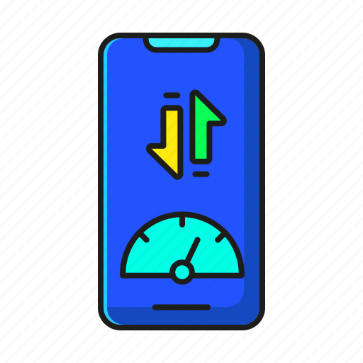 Data transfer, device, mobile, phone, smartphone, speed, test icon - Download on Iconfinder