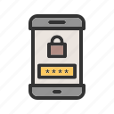 lock, mobile, passcode, phone, screen, security, smartphone