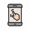 finger, gestures, hand, mobile, phone, swipe, touch
