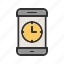 app, clock, mobile, plan, schedule, screen, time 