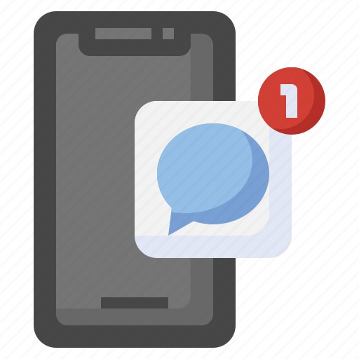 Chat, connected, inbox, notification, smartphone icon - Download on Iconfinder