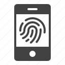 fingerprint, id, mobile, phone, scan, secure, smartphone