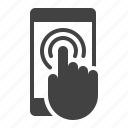 fingerprint, mobile, phone, screen, smartphone, touch, touchscreen