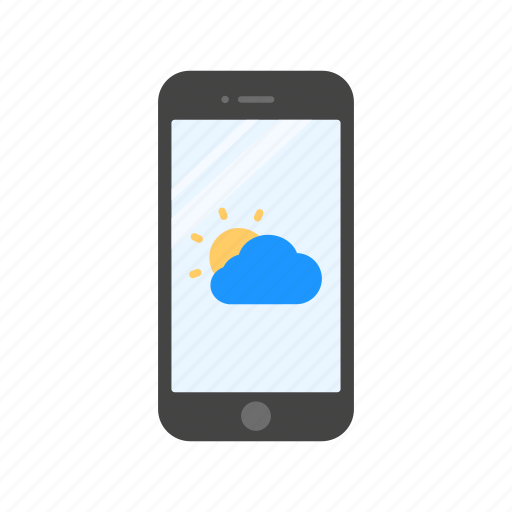 Mobile app, mobile weather, phone, weather, weather app icon - Download on Iconfinder