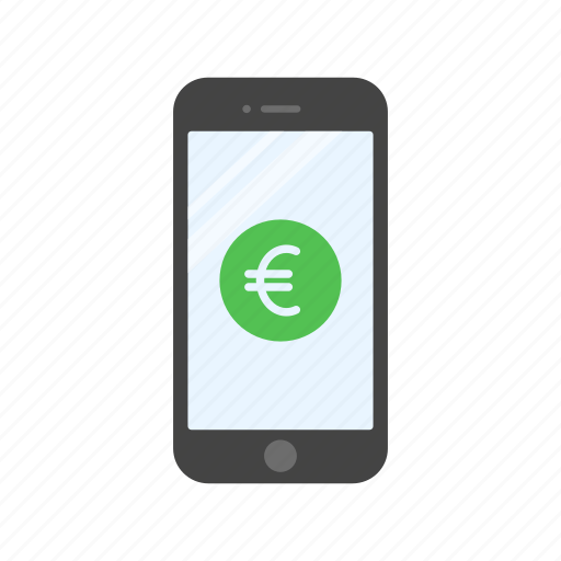 Currency, mobile euro, mobile payment, european phone icon - Download on Iconfinder