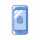 finger print, mobile password, passcode, thumb print 