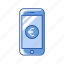 currency, european phone, mobile euro, mobile payment 