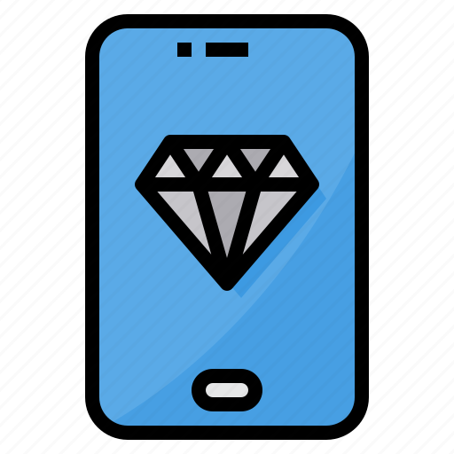 Diamond, fashion, gem, phone, smartphone icon - Download on Iconfinder