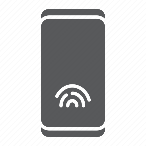 Display, fingerprint, identification, phone, sensor, smartphone, technology icon - Download on Iconfinder