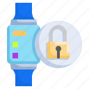 lock, smartwatch, digital, technology, padlock