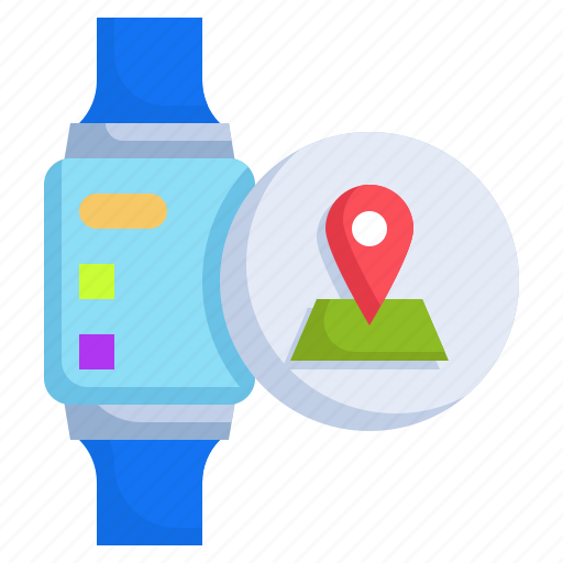 Map, smartwatch, digital, technology, location icon - Download on Iconfinder