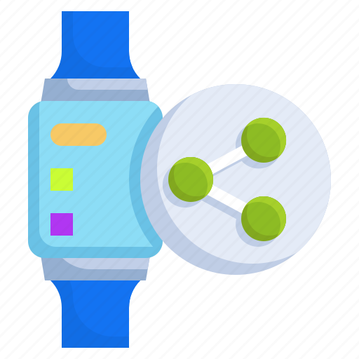 Share, smartwatch, digital, technology, link icon - Download on Iconfinder