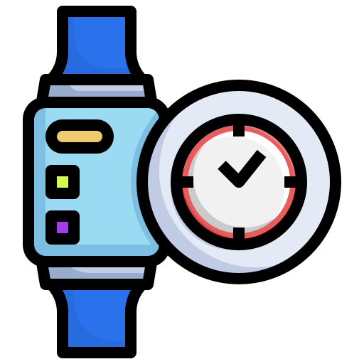 Clock, smartwatch, digital, technology, time icon - Free download
