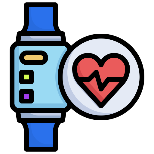 Health, smartwatch, digital, technology, heart icon - Free download