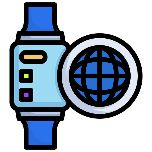 Internet, smartwatch, digital, technology, worldwide icon - Free download