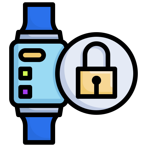 Lock, smartwatch, digital, technology, padlock icon - Free download