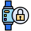 lock, smartwatch, digital, technology, padlock 