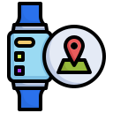 map, smartwatch, digital, technology, location