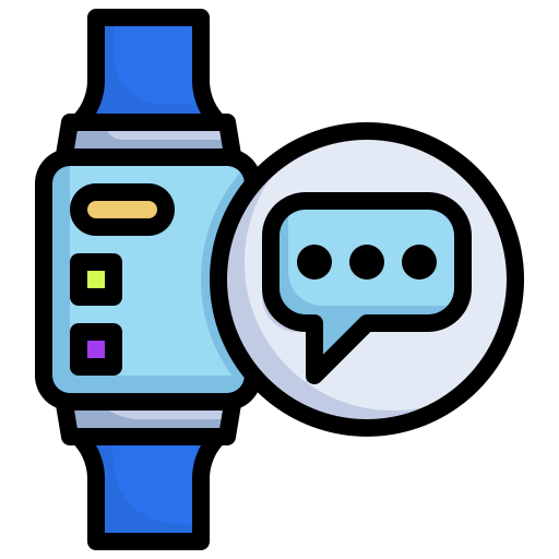 Message, smartwatch, digital, technology, chat icon - Free download