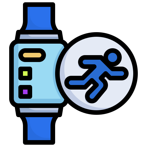 Run, smartwatch, digital, technology, sport icon - Free download