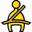 belt, car, part, seat, vehicle, warning