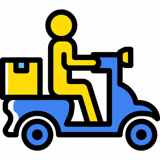 Delivery, scooter, shipping, transport icon - Download on Iconfinder