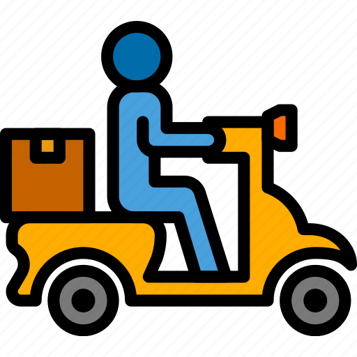 Delivery, scooter, shipping, transport icon - Download on Iconfinder