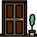 belongings, door, front, furniture, households