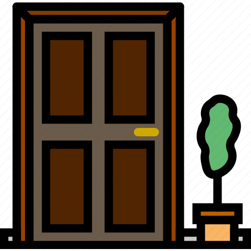 Belongings, door, front, furniture, households icon - Download on Iconfinder